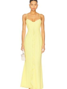 Vienna Maxi Dress in Baby Yellow